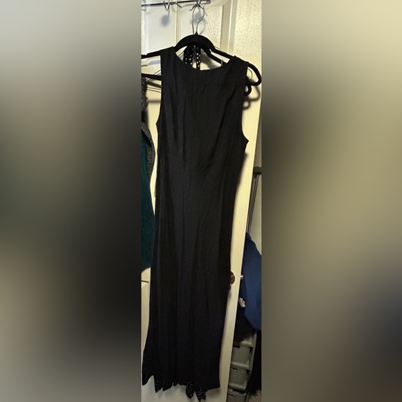 Madewell Black V-Neck Slip Midi Dress for Cocktail - Picture 5 of 5
